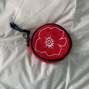 Thirty-One Red Flower Change Purse